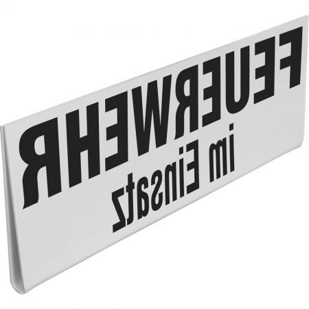 Klemmschild fuer Sonnenblende Auto spiegelverkehrt - Feuerwehr im Einsatz - 309504/1