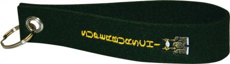 Filz-Schlüsselanhänger mit Stick SUPERBURSCHI Gr. ca. 17x3cm 14447 schwarz