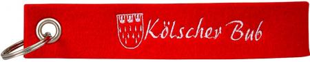 Filz-Schlüsselanhänger Stickerei Kölscher Bub Gr. ca. 17x3cm 14434 versch. Farben