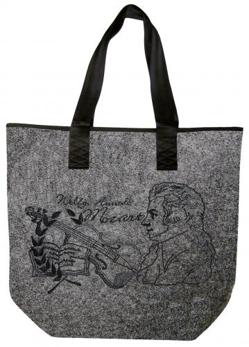 Filztasche mit Einstickung - WOLFGANG AMADEUS MOZART - 26144 - Shopper Bag Umhängetasche Tasche