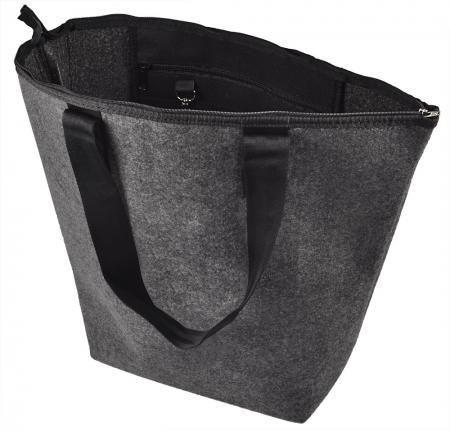 Filztasche mit Einstickung - Leipzig Wappen Emblem - 26155 Shoppertasche Gr. ca. 46,5cm x 39,5cm