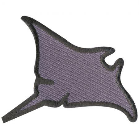 Aufnäher - Fisch Rochen - 04145 Gr. ca. 7 x 5 cm - Patches Stick Applikation