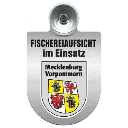Einsatzschild Windschutzscheibe - Fischereiaufsicht im Einsatz - 309371 - incl. Regionenwappen