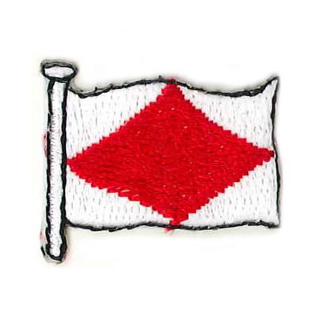 AUFNÄHER - Signet - Foxtrott - 01740-6  -  Gr. ca. 2,5 x 2,5 cm - Patches Stick Applikation