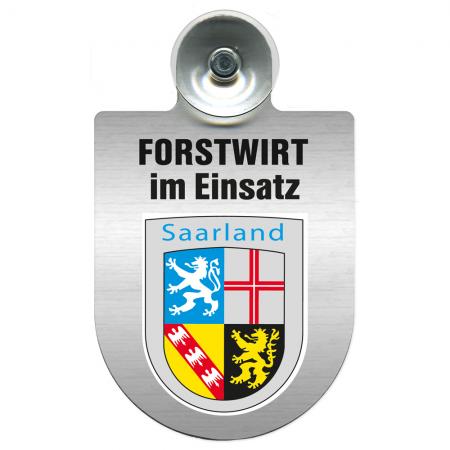 Einsatzschild für Windschutzscheibe incl. Saugnapf - Forstwirt im Einsatz - 309468