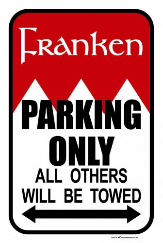 Kunststoff Hinweisschild - Parkschild  Franken...303094-1