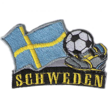 AUFNÄHER Bügeltransfer Patches Applikation - Fußball Schweden - 77931 - Gr. ca. 8 x 5 cm