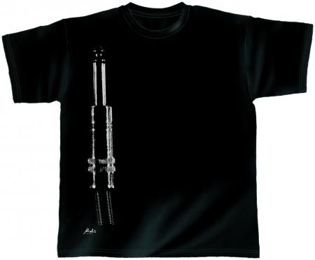 T-Shirt unisex mit Print - Crew - von ROCK YOU MUSIC SHIRTS - mit zweiseitigem Motiv - 10398 schwarz - Gr. S-XXL