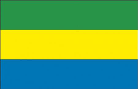 Auto-Länderflagge - Gabun - Gr. ca. 40x30cm - 78052 - Flagge mit Klemmstab - Fahne Autoländerfahne