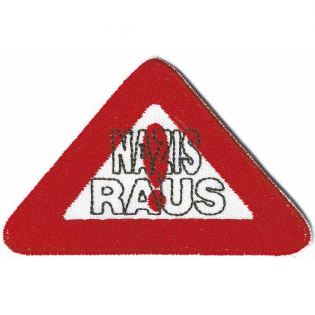 AUFNÄHER - Nazis raus- 06115 - Gr. ca. 8 x 5 cm - Patches Stick Applikation