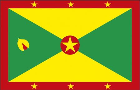 Autoscheibenfahne - Grenada - Gr. ca. 40x30cm - 78055 - Flagge mit Klemmstab - Autoländerfahne