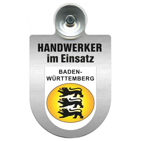 Einsatzschild Windschutzscheibe incl. Saugnapf - Handwerker im Einsatz - 309472
