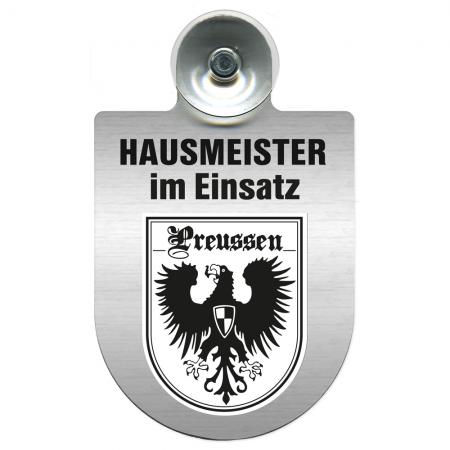 Einsatzschild Windschutzscheibe incl. Saugnapf - Hausmeister im Einsatz - 309393 - Region Preussen
