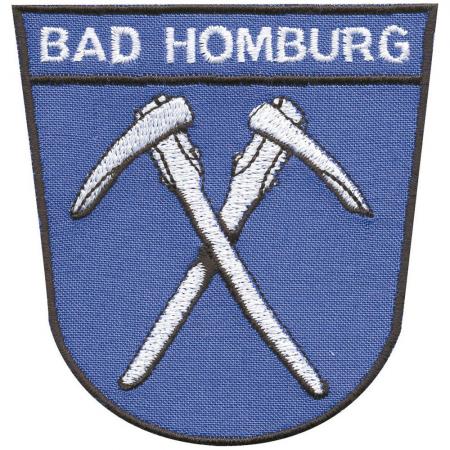 AUFNÄHER Patches Applikation - Wappen BAD HOMBURG - 00499 Gr. ca. 7,5 x 6,5 cm