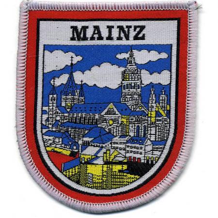 AUFNÄHER - Wappen MAINZ - 04020 - Gr. ca. 6,5 x 7,5 cm - Patches Stick Applikation