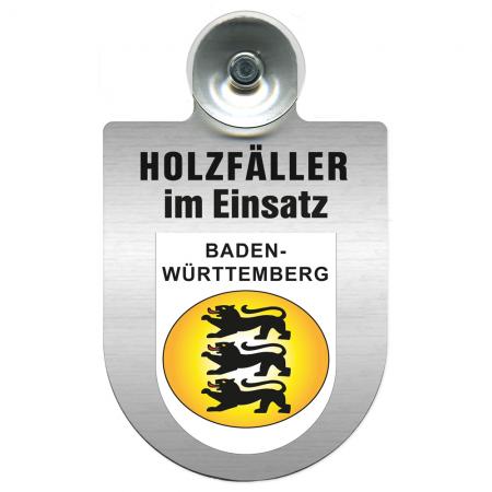 Einsatzschild Windschutzscheibe incl. Saugnapf - Holzfäller im Einsatz - 309469 Region Baden-Württemberg