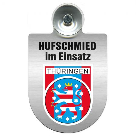 Einsatzschild Windschutzscheibe incl. Saugnapf - Hufschmied im Einsatz - 309391-13 - Region Thüringen