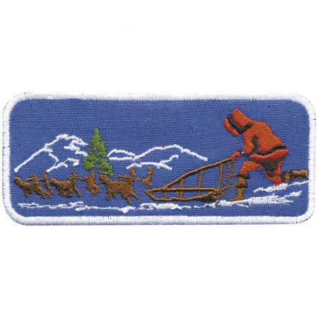 Aufnäher - Schlittenhunde - 04368 - Gr. ca. 9 x 3 cm - Patches Stick Applikation