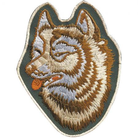 Aufnäher - Hund Husky - 04522 - Gr. ca. 11 x 8 cm - Patches Stick Applikation