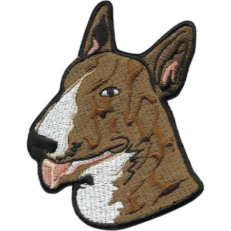 Aufnäher - Hundekopf Pitbull - 04527 - Gr. ca. 8 x 9 cm - Patches Stick Applikation