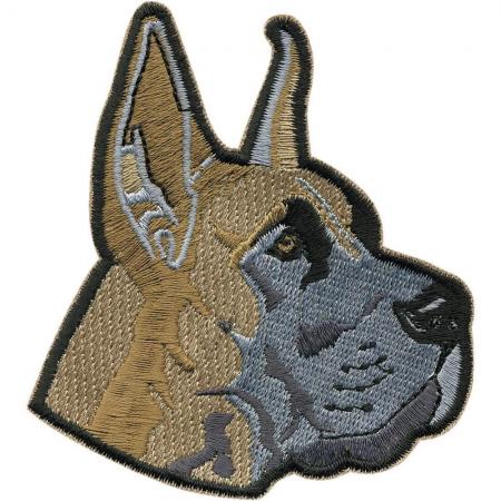 Aufnäher - Hundekopf - 04529 - Gr. ca. 8 x 9 cm - Patches Stick Applikation
