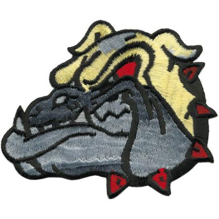 Aufnäher Patches Applikation - Hund Hundekopf Bulldogge - Gr. ca. 10cm x 8cm 04815