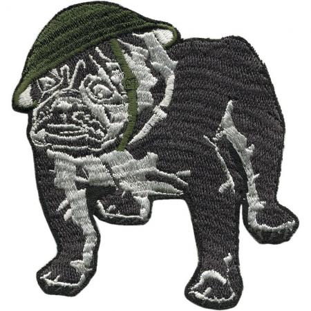 Aufnäher Patches Applikation - Bulldogge Hund - 04949 Gr.ca. 8 x 8,5 cm