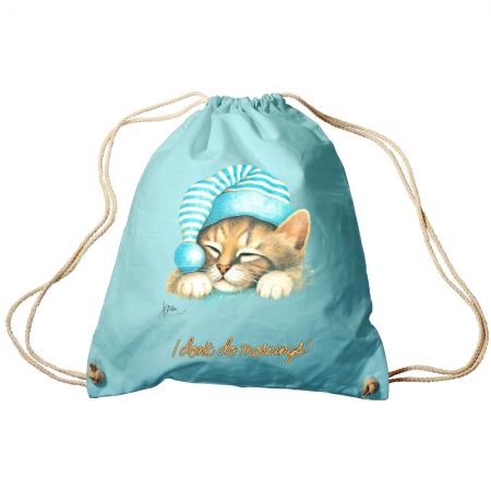 Sporttasche Turnbeutel Trend-Bag Print Cat Katze i don´t do mornings - KA057/2