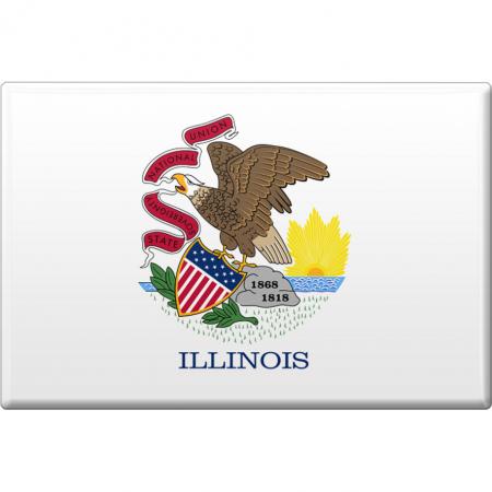 MAGNET - US-Bundesstaat Illinois - Gr. ca. 8 x 5,5 cm - 37113 - Küchenmagnet
