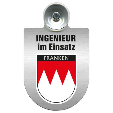 Einsatzschild Windschutzscheibe incl. Saugnapf - Ingenieur im Einsatz - 309743 Region Franken