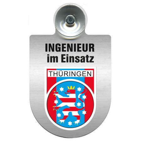 Einsatzschild Windschutzscheibe incl. Saugnapf - Ingenieur im Einsatz - 309743 Region Thüringen