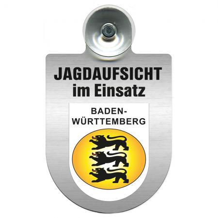 Einsatzschild Windschutzscheibe incl. Saugnapf - Jagdaufsicht im Einsatz - 309370-1 - Region Baden-Württemberg