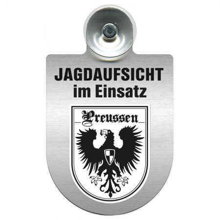 Einsatzschild Windschutzscheibe incl. Saugnapf - Jagdaufsicht im Einsatz - 309370-19 - Region Preussen