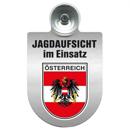 Einsatzschild Windschutzscheibe incl. Saugnapf - Jagdaufsicht im Einsatz - 309370-20 -Region Österreich