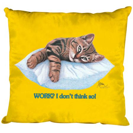 Kissen Dekokissen mit Print Katze Cat ruhend auf Kissen - KA072
