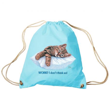 Sporttasche Turnbeutel Trend-Bag Print Cat Katze ruhend auf Kissen - KA072/2