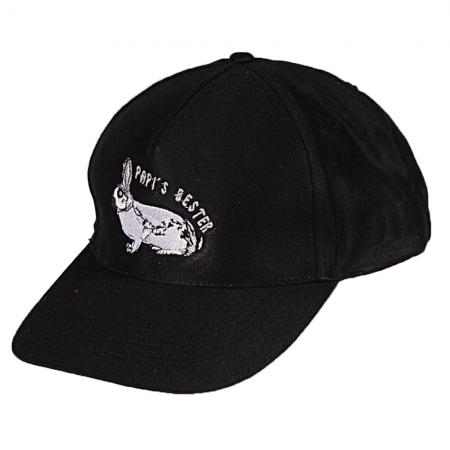 Baseballcap mit Einstickung - Papi´s Bester Kaninchen Hase - KN275 schwarz