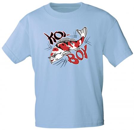 Kinder T-Shirt mit Print - KOI BOY - KO106 hellblau - Gr. 110/116