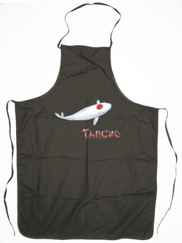 Grillschürze mit Print - KOI Tancho - KO176 schwarz