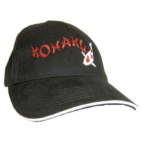 Baseballcap mit Einstickung - Fisch Koi Kohaku - KO258 schwarz