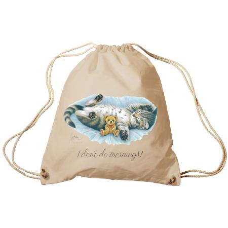 Sporttasche Turnbeutel Trend-Bag Print Cat Katze i don´t do mornings - KA070/2
