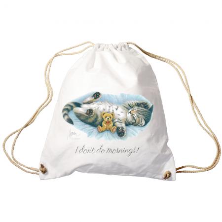 Sporttasche Turnbeutel Trend-Bag Print Cat Katze i don´t do mornings - KA070/2