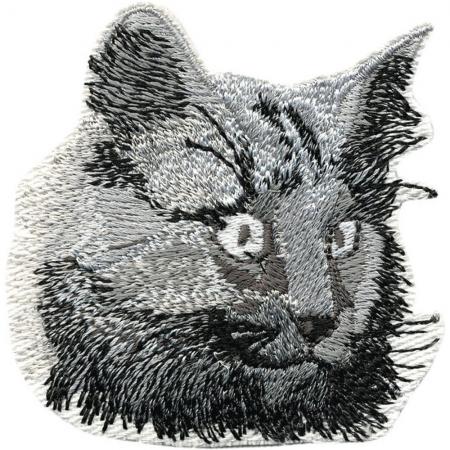AUFNÄHER - Perserkatze Katze - Gr. ca. 6cm x 6cm (01835) Stick Patches Applikation