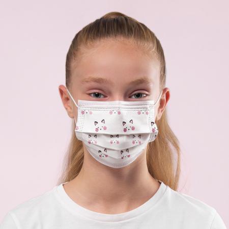 6x Kinder OP-Maske Typ IIR, Kätzchen Kitty, hergestellt in Deutschland