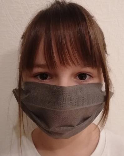 10x Kindermaske, Maske für Kinder - softig & weich in Grau