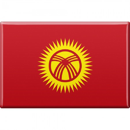Kühlschrankmagnet - Länderflagge  Kirgisistan - Gr. ca. 8x5,5 cm - 38061 - Magnet