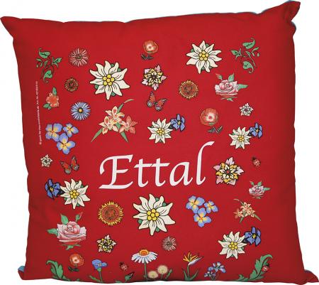 Dekokissen mit Print - Größe ca. 40 x 40 cm - Bayern - Ettal - 11385 rot