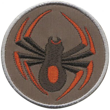 Aufnäher - Spinne rund - 01872 - Gr. ca. Ø 7,5 cm - Patches Stick Applikation