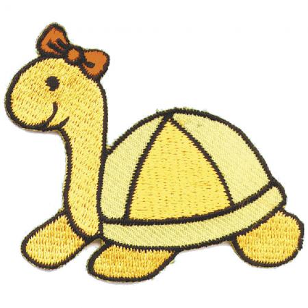 Aufnäher - Schildkröte gelb - 02174 - Gr. ca. 5 x 7,5 cm - Patches Stick Applikation