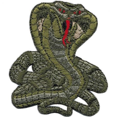 Aufnäher Applikation Patches - Kobra Schlange Snap - 03167 Gr. ca. 5,5 x 6,5 cm